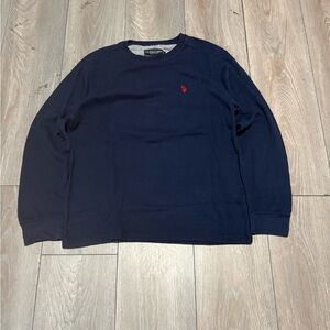 Men’s Y2K US Polo Assn Navy Blue Thermal Longsleeve Size Large